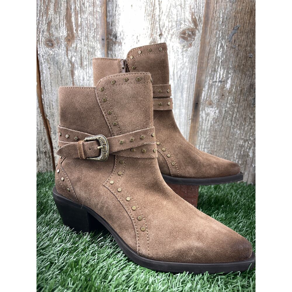 Crown Vintage Kilon Western Bootie Brown Suede Women's 8.5 Wide - Picture 2 of 6